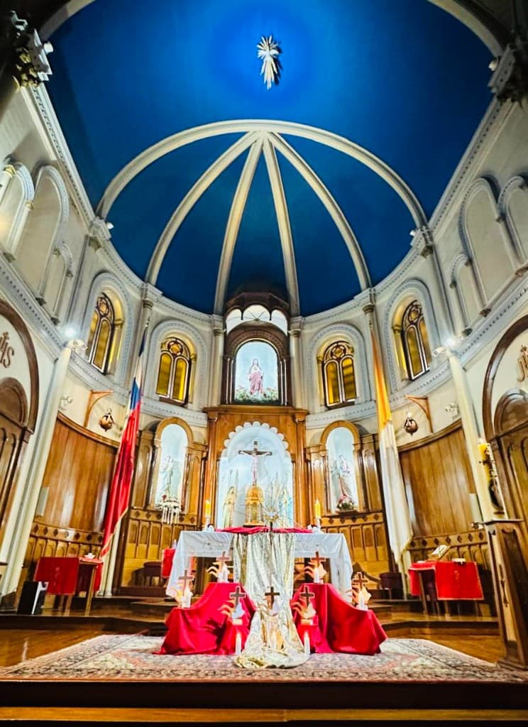 Altar and sanctuary inside Sacred Heart Church